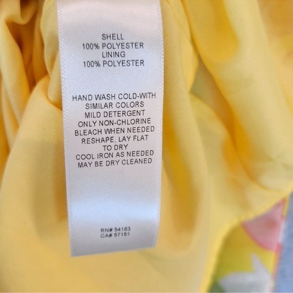 Eliza J Womens Watercolor Floral Hi Lo Hem Dress Sz 4 Yellow & Pink Halter - Picture 6 of 11